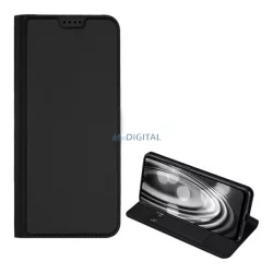  HUSĂ! - Husa DUX DUCIS SKIN PRO in picioare, efect piele (FLIP, deschidere laterala, suport card bancar, functie suport birou) NEGRU Xiaomi Poco C40