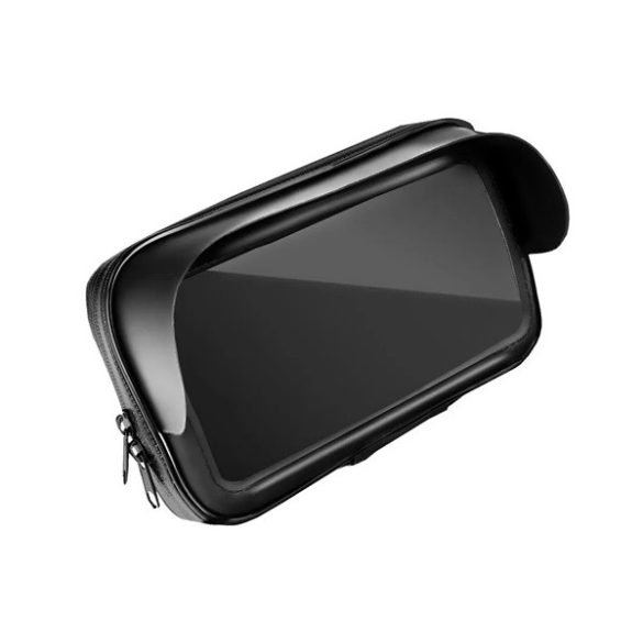 Suport telefon pentru biciclete (pentru ghidon, 360°, husa cu fermoar rezistent la praf si apa, 4,8-5,5") NEGRU