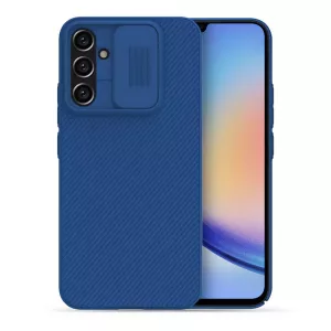 HUSĂ! - NILLKIN CAMSHIELD protecție din plastic pentru telefon (cadru din silicon, rezistent la impact mediu, protecție cameră, cu dungi) CUTTING albastruSamsung Galaxy A34 5G (SM-A346)