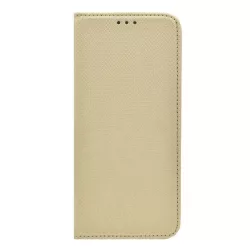   HUSĂ! - Carcasa in picioare, efect piele (FLIP, deschidere laterala, functie suport de masa, model romb) GOLD OnePlus 11 5G