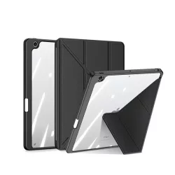   Husă DUX DUCIS MAGI ORIGAMI în picioare, efect piele (FLIP activ, deschidere laterală, TRIFOLD, suport birou, suport creion) BLACK Apple IPAD 10.9 (2022)
