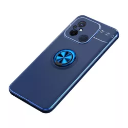   HUSĂ! - Protector de telefon din silicon (funcție suport de masă, inel suport telefon, rotativ 360°, placă metalică încorporată) ALBASTRU ÎNCHIS Xiaomi Redmi 12C