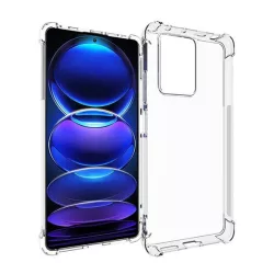   HUSĂ! - Protectie de telefon din silicon (rezistenta medie la impact, colt cu perna de aer) TRANSPARENT Xiaomi Redmi Note 12 Pro Plus