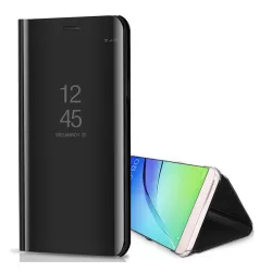   HUSĂ! - Husă în picioare (FLIP activ, deschidere laterală, funcție de suport pentru desktop, suprafață oglindă, husă Mirror View) NEGRU Xiaomi Redmi 12C