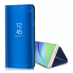   HUSĂ! - Husă stativă(FLIP activ, deschidere laterală, desktop, suprafață oglindită,HusăMirror View) albastruXiaomi Redmi 12C