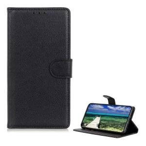 HUSĂ! - Carcasa in picioare, efect piele (FLIP, deschidere laterala, functie suport birou, premium) NEGRU Xiaomi Redmi Note 12 Pro Plus