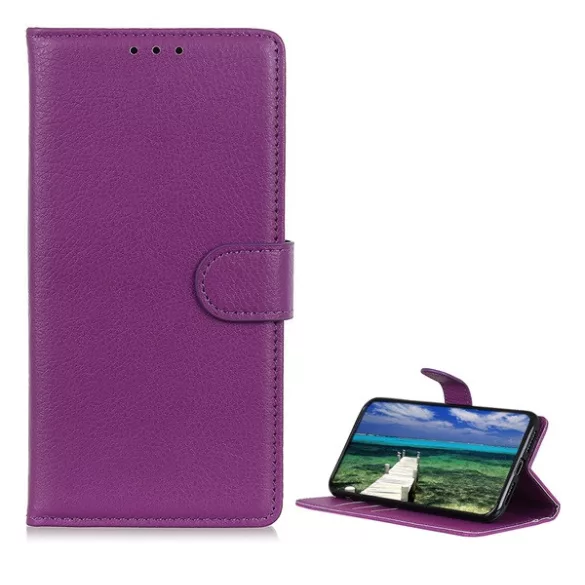 HUSĂ! - Husă stativă, efect piele (FLIP, deschidere laterală, suport pentru birou, premium) LILA Nokia C22