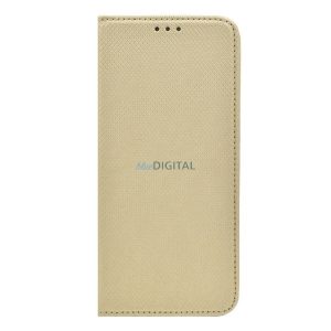 HUSĂ! - Carcasa in picioare, efect piele (FLIP, deschidere laterala, functie suport de masa, model romb) GOLD Oppo Reno 8 Pro