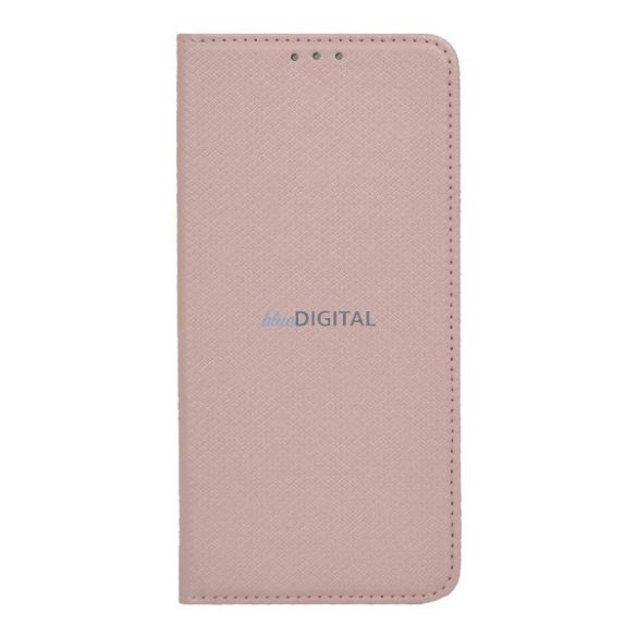 Carcasa in picioare, efect piele (FLIP, deschidere laterala, functie suport de masa, model romb) ROSE GOLD Xiaomi 13 Pro