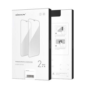 Film protector ecran NILLKIN 2buc (copertă completă 3D, curbată, rezistentă la zgârieturi, 0,33 mm, 9H + cadru de montare) NEGRU Xiaomi 13 Lite