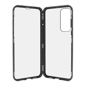 HUSĂ! - Protecție telefonică din aluminiu (protecție 360°, magnetică, rezistență medie la impact, Folie securizată față, spate, 9H) negru Samsung Galaxy S23 Plus (SM-S916)