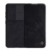   Husa NILLKIN QIN PRO in picioare, efect piele (FLIP, deschidere laterala, suport card bancar, protectie camera) NEGRU Samsung Galaxy S23 Plus (SM-S916)