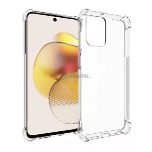 HUSĂ! - Protectie din silicon pentru telefon (rezistenta medie la impact, colt cu perna de aer) TRANSPARENT Motorola Moto G73