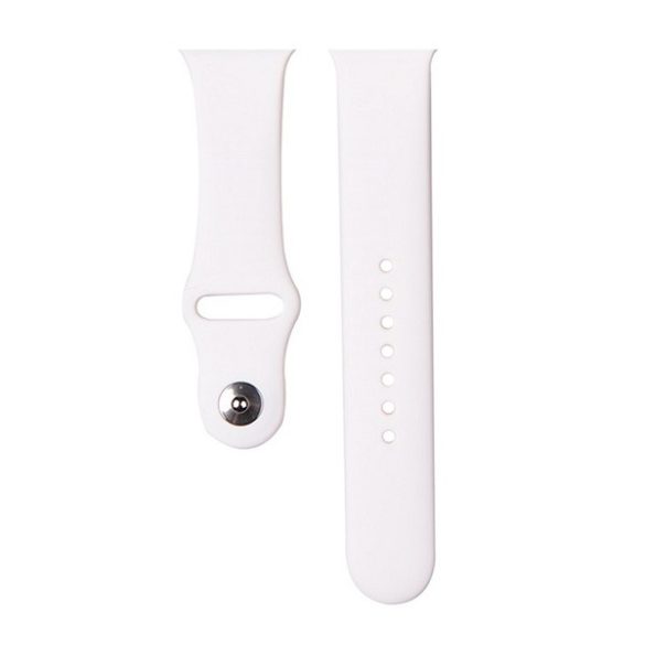 Curea de rezervă DEVIA DELUXE SPORT (dimensiune personalizată, mare, silicon, reglabilă) ALB Apple Watch Ultra 49 mm, Apple Watch Series 7 45 mm, Apple Watch Series 8 45 mm, Apple Watch Series 5 44 mm, Apple Watch Series 4 44 mm, Apple Watch Series 