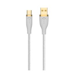   Cablu de date DEVIA STAR (USB - Type-C, 2.4A, încărcător rapid, 150cm) ALB