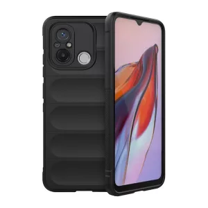 HUSĂ! - Protector de telefon din silicon (rezistenta la impact mediu, protectie camera, model 3D) NEGRU Xiaomi Redmi 12C