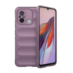   HUSĂ! - Protectie din silicon pentru telefon (rezistenta la impact mediu, protectie camera, model 3D) PURPLE Xiaomi Redmi 12C