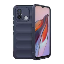  HUSĂ! - Protectie din silicon pentru telefon (rezistenta la impact mediu, protectie camera, model 3D) ALBASTRU INCHIS Xiaomi Redmi 12C