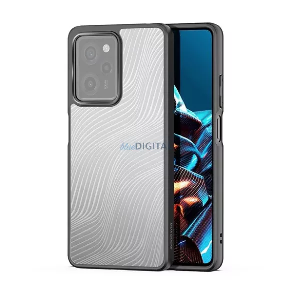 HUSĂ! - DUX DUCIS AIMO silicon telefon protector (rezistent la șocuri, protector de cameră, mat, val) BLACK Xiaomi Poco X5 Pro 5G, Redmi Notă 12 Pro 5G