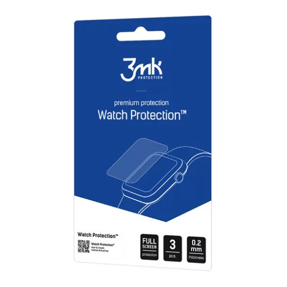 Film protector ecran 3MK WATCH PROTECTION 3buc (ecran complet, ultra-subțire, 0,2 mm, PET) TRANSPARENT Amazfit Bip U Pro Smart