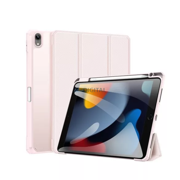 HUSĂ! - DUX DUCIS TOBY Carcasă permanentă, efect piele (FLIP activ, deschidere laterală, TRIFOLD, suport pentru birou, suport pentru creioane) ROSE Apple IPAD 11 (2025), IPAD 10.9 (2022)