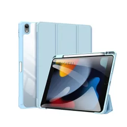   DUX DUCIS TOBY husă verticală, efect piele (active FLIP, deschidere laterală, TRIFOLD, suport pentru birou, suport pentru creioane) LIGHT BLUE Apple IPAD 11 (2025), IPAD 10.9 (2022)
