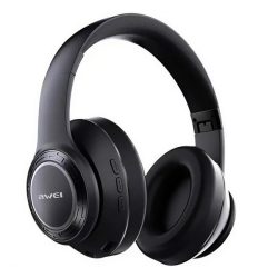   Căști bluetooth AWEI A300BL STEREO (v5.3, microfon, pliabil, lumină LED) NEGRU