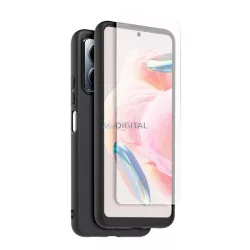   HUSĂ! - MADE FOR XIAOMI protector de telefon din silicon (ultra-subțire, mat + sticlă protector de ecran) NEGRU Xiaomi Redmi Note 12 4G