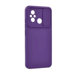   HUSĂ! - Protector de telefon din silicon (mat, interior din microfibra de pluș, protecție pentru cameră) DARK PURPLE Xiaomi Redmi 12C