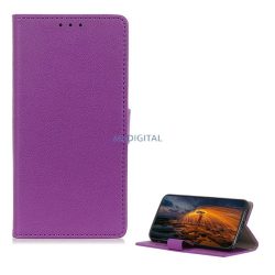   HUSĂ! - Husă în picioare, efect piele (FLIP, deschidere laterală, funcție de suport pentru birou, premium) PURPLE Nokia XR21