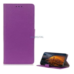 HUSĂ! - Husă în picioare, efect piele (FLIP, deschidere laterală, funcție de suport pentru birou, premium) PURPLE Nokia XR21