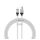 BASEUS COOLPLAY cablu de date (USB - lightning, 2.4A, încărcător rapid, 100cm, rezistent la rupere) ALB