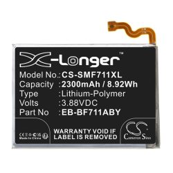   Baterie CAMERON SINO Li-Polymer (3,88V/2300mAh, compatibil cu Samsung EB-BF711ABY, partea inferioară) NEGRU Samsung Galaxy Z Flip3 5G (SM-F711)