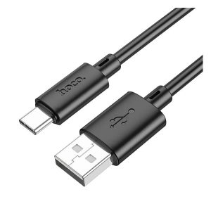 Cablu de date HOCO X88 (USB - Type-C, 3A, încărcător rapid, 100cm) NEGRU