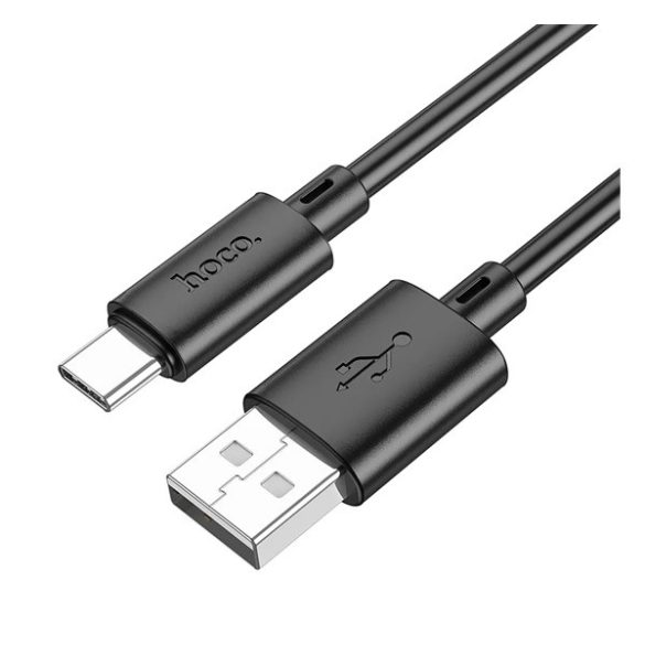 Cablu de date HOCO X88 (USB - Type-C, 3A, încărcător rapid, 100cm) NEGRU