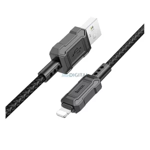 HOCO X94 cablu de date (USB - lightning, 2.4A, încărcător rapid, 100cm, anti-rupere) NEGRU