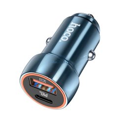   HOCO Z46A încărcător auto USB+Type-C (20W, încărcător rapid PD 3.0) BLUE