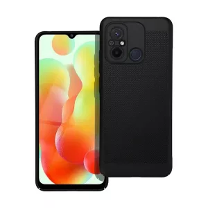 HUSĂ! - Protectie din plastic pentru telefon (respirabila, model perforat, protectie camera) NEGRU Xiaomi Redmi 12C