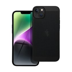   HUSĂ! - Protectie din plastic pentru telefon (respirabila, model perforat, protectie camera) NEGRU Apple iPhone 14 Plus