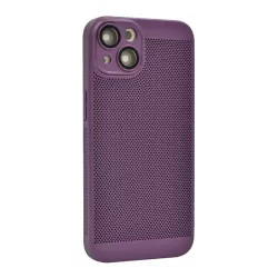   HUSĂ! - Protectie din plastic pentru telefon (respirabila, model perforat, protectie camera) PURPLE Apple iPhone 13