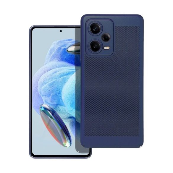 Protector de telefon din plastic (respirabil, model de gauri, protectie pentru camera) ALBASTRU INCHIS Xiaomi Redmi Note 12 Pro Plus
