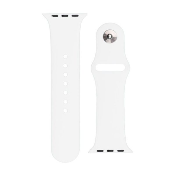 Curea (personalizată, silicon, reglabilă, închidere metalică) FEHÉR Apple Watch Series 8 41mm, Apple Watch Series 6 40mm, Apple Watch Series 1 38mm, Apple Watch Series 7 41mm, Apple Watch Series SE