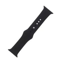   Curea de schimb (dimensiune personalizată, mică, silicon, dimensiune S/M) NEGRU Apple Watch Series 1 38 mm, Apple Watch Series 2 38 mm, Apple Watch Series 3 38 mm, Apple Watch Series 5 40 mm, Apple Watch Series 4 40 mm, Apple Watch Series 6 40 mm, A