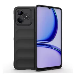   HUSĂ! - Protector de telefon din silicon (rezistenta la impact mediu, protectie camera, model 3D) NEGRU Realme C53