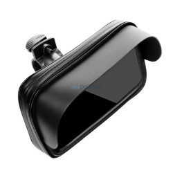   Suport pentru telefon de ciclism (montare pe ghidon, 360°,Husăcu fermoar rezistent la praf și la apă, parasolar, 5,5-6,3") NEGRU