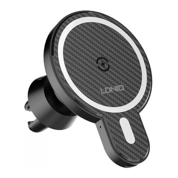 Suport auto LDNIO MA20 (15W, pentru ventilatie, wireless, MagSafe) NEGRU