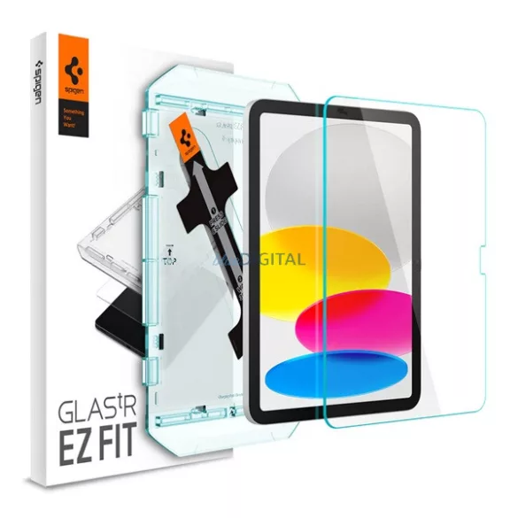 SPIGEN EZ FIT ecran protector de sticlă (2.5D, caz-friendly, ultra-subțire, 0.2mm, 9H + cadru) pentru Apple IPAD 11 (2025), IPAD 10.9 (2022)