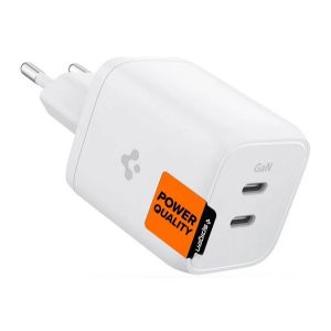 Încărcător SPIGEN PE2106EU POWERARC 2 prize tip C (încărcător rapid 65W, GaN, PD) ALB