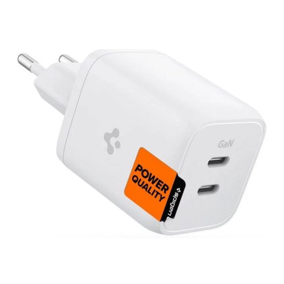 Încărcător SPIGEN PE2106EU POWERARC 2 prize tip C (încărcător rapid 65W, GaN, PD) ALB