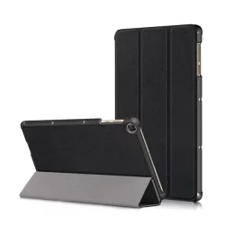   Husă stativă cu efect de piele (FLIP, deschidere laterală, funcție de suport pentru birou TRIFOLD) negru Honor Pad X8